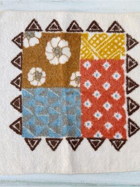 Vintage Martex Retro Washcloth Towel Cotton Blend 12” 1970’s